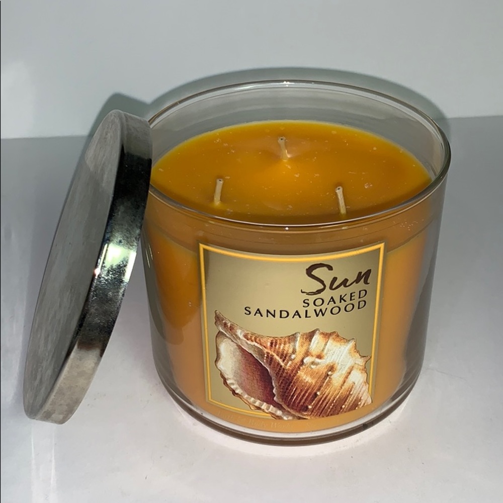 Sun Soaked Sandalwood 3 Wick Candle Bath & Body